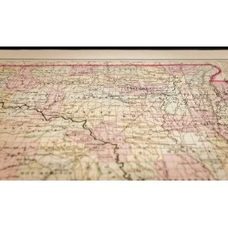 Gravure de 1857 - État américain de l'Arkansas - Carte ancienne - 6