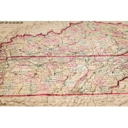 Gravure de 1857 - État américain Kentucky & Tennessee - 4