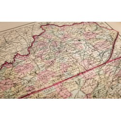 Gravure de 1857 - État américain Kentucky & Tennessee - 6