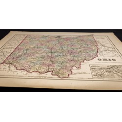 Gravure de 1857 - État américain de l'Ohio - Carte ancienne - 4