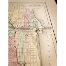Gravure de 1857 - St Louis & Chicago - Plans anciens USA - 6