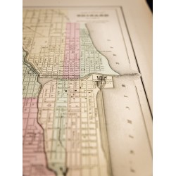 Gravure de 1857 - St Louis & Chicago - Plans anciens USA - 6
