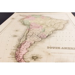 Gravure de 1857 - Carte ancienne d'Amérique du Sud - 4