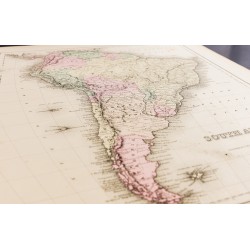 Gravure de 1857 - Carte ancienne d'Amérique du Sud - 8