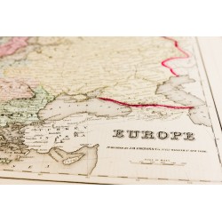 Gravure de 1857 - Carte ancienne d'Europe - 4