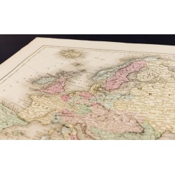 Gravure de 1857 - Carte ancienne d'Europe - 7
