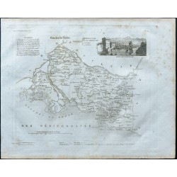 Gravure de 1830 - Carte ancienne des Bouches-du-Rhône - 1