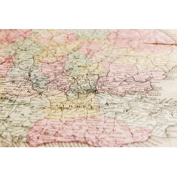 Gravure de 1857 - Grande carte ancienne d'Angleterre - 7