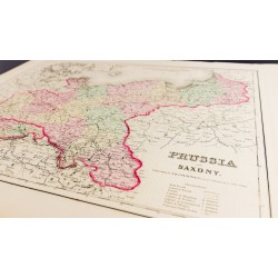 Gravure de 1857 - Carte ancienne de la Prusse - 4