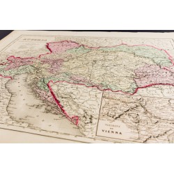 Gravure de 1857 - Carte ancienne de l'Empire d'Autriche - 4