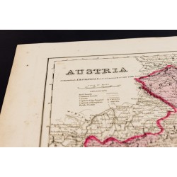 Gravure de 1857 - Carte ancienne de l'Empire d'Autriche - 6