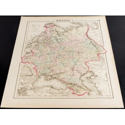Gravure de 1857 - Carte ancienne de la Russie - 2