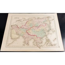 Gravure de 1857 - Asie - Carte ancienne - 2