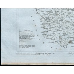 Gravure de 1830 - Carte ancienne de la Charente - 4