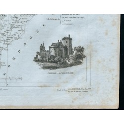 Gravure de 1830 - Carte ancienne de la Charente - 5