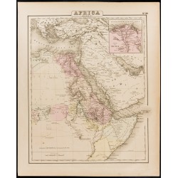 Gravure de 1857 - Carte ancienne de l'Égypte - 1