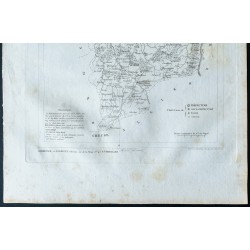 Gravure de 1830 - Carte ancienne du Cher - 3