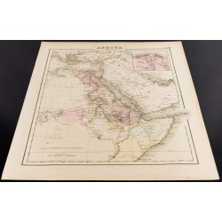 Gravure de 1857 - Carte ancienne de l'Égypte - 2