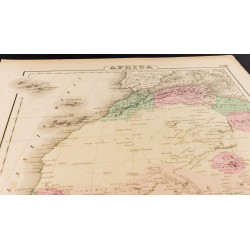 Gravure de 1857 - Carte ancienne d'Afrique du Nord-Ouest - 2