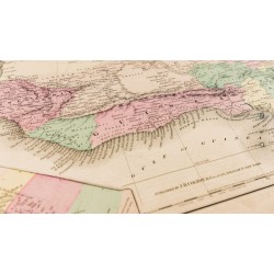 Gravure de 1857 - Carte ancienne d'Afrique du Nord-Ouest - 4