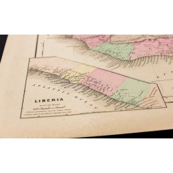 Gravure de 1857 - Carte ancienne d'Afrique du Nord-Ouest - 5