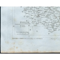 Gravure de 1830 - Carte ancienne de la Corrèze - 4
