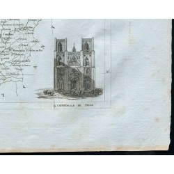 Gravure de 1830 - Carte ancienne de la Corrèze - 5