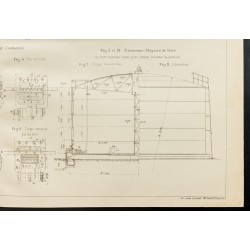 Gravure de 1909 - Appareil de chauffage des locomotives - 5