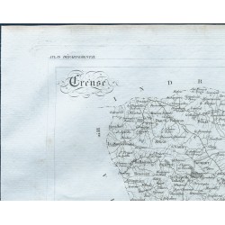 Gravure de 1830 - Carte ancienne de la Creuse - 2