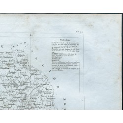 Gravure de 1830 - Carte ancienne de la Creuse - 3