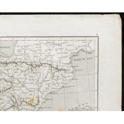 Gravure de 1836 - Carte ancienne de l'Espagne et Portugal - 3