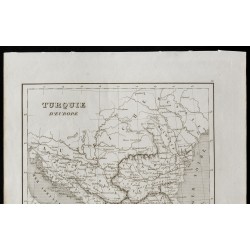 Gravure de 1836 - Carte ancienne de la Turquie d'Europe - 2