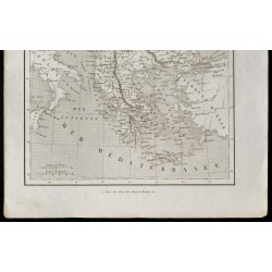 Gravure de 1836 - Carte ancienne de la Turquie d'Europe - 3