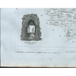 Gravure de 1830 - Carte ancienne de la Creuse - 4