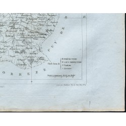 Gravure de 1830 - Carte ancienne de la Creuse - 5