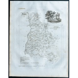 Gravure de 1830 - Carte ancienne de la Drôme - 1