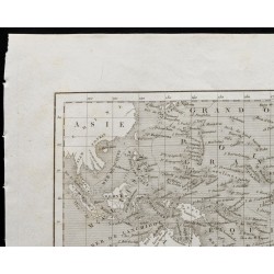 Gravure de 1836 - Carte ancienne de l'Océanie - 2