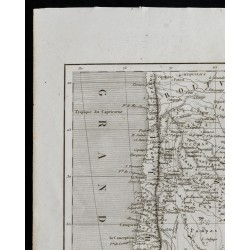 Gravure de 1836 - Carte ancienne de l'Amérique du sud - 2