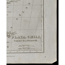 Gravure de 1836 - Carte ancienne de l'Amérique du sud - 5