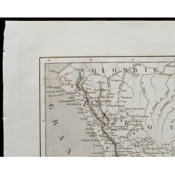 Gravure de 1836 - Carte ancienne du Pérou et Bolivie - 2