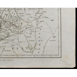 Gravure de 1836 - Carte ancienne du Pérou et Bolivie - 5