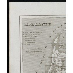 Gravure de 1836 - Carte ancienne de Hollande - 2