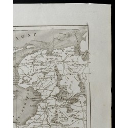 Gravure de 1836 - Carte ancienne de Hollande - 3