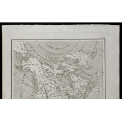 Gravure de 1836 - Carte ancienne de l'Amérique du Nord - 2