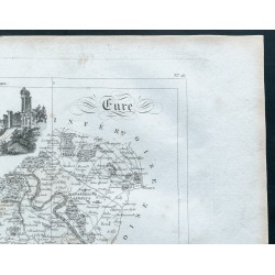 Gravure de 1830 - Carte ancienne de l'Eure - 3