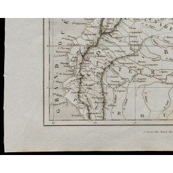 Gravure de 1836 - Carte ancienne de la Colombie - 4