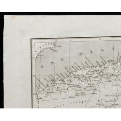 Gravure de 1836 - Carte ancienne de l'Alger et Algérie - 2