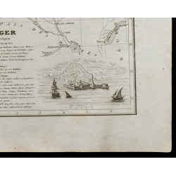 Gravure de 1836 - Carte ancienne de l'Alger et Algérie - 5