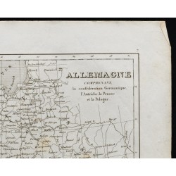 Gravure de 1836 - Carte ancienne de l'Allemagne - 3