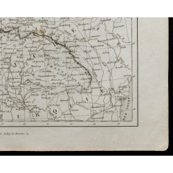 Gravure de 1836 - Carte ancienne de l'Allemagne - 5